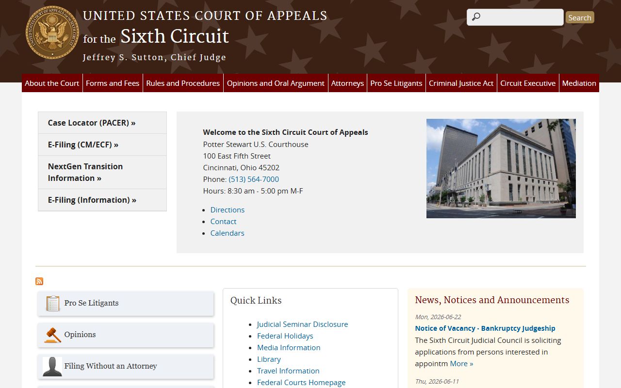 Christian County Circuit Court federal appellate court comparison