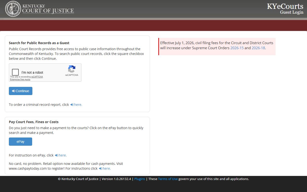 Christian County court records CourtNet guest login