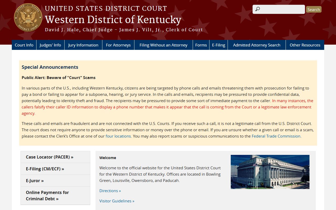 Christian County probate records federal district court distinction
