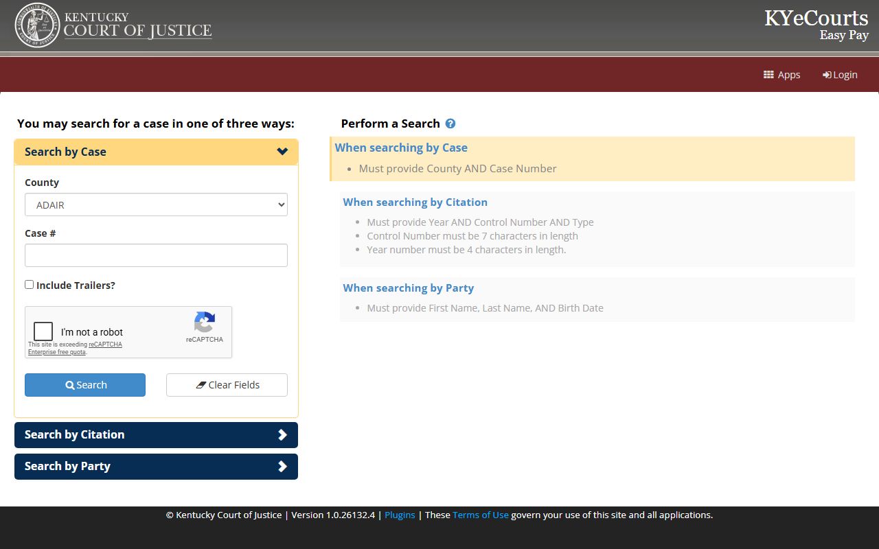 Christian County traffic court records ePay citation search